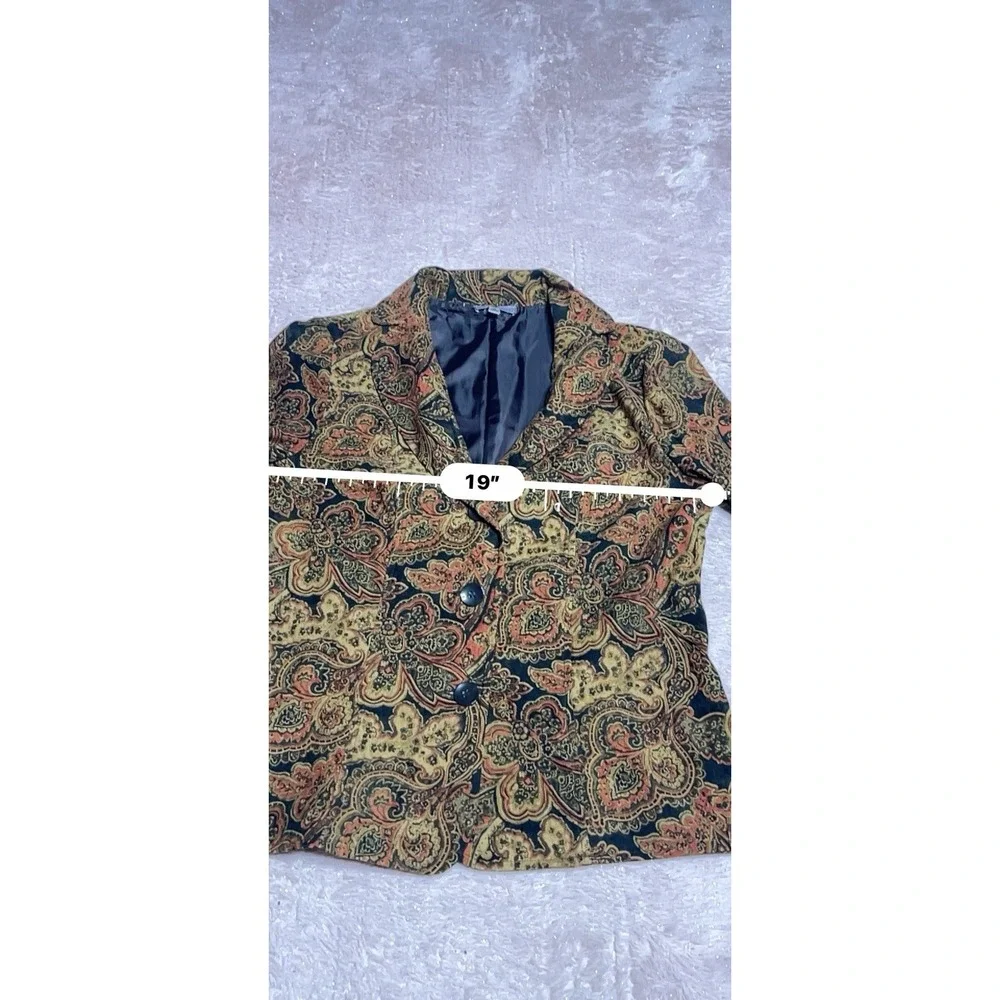 LAURA Scott Brown PAISLEY Blazer‎ Size M Bin11